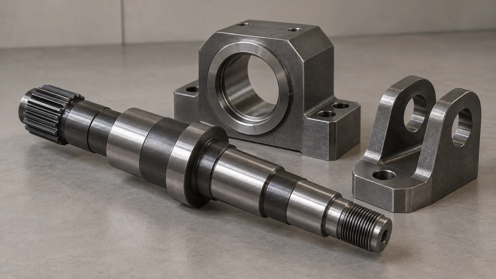 CNC işlenmiş karbon çelik parçalar — S235JR ve 4140 alaşım çelik CNC üretim