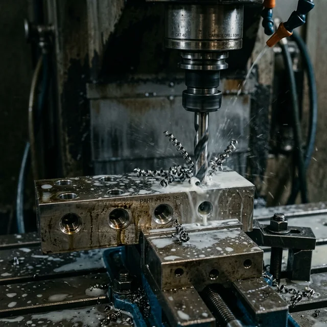 Hassas CNC delik delme & kılavuz Hizmeti ve Talaşlı İmalat Operasyonu