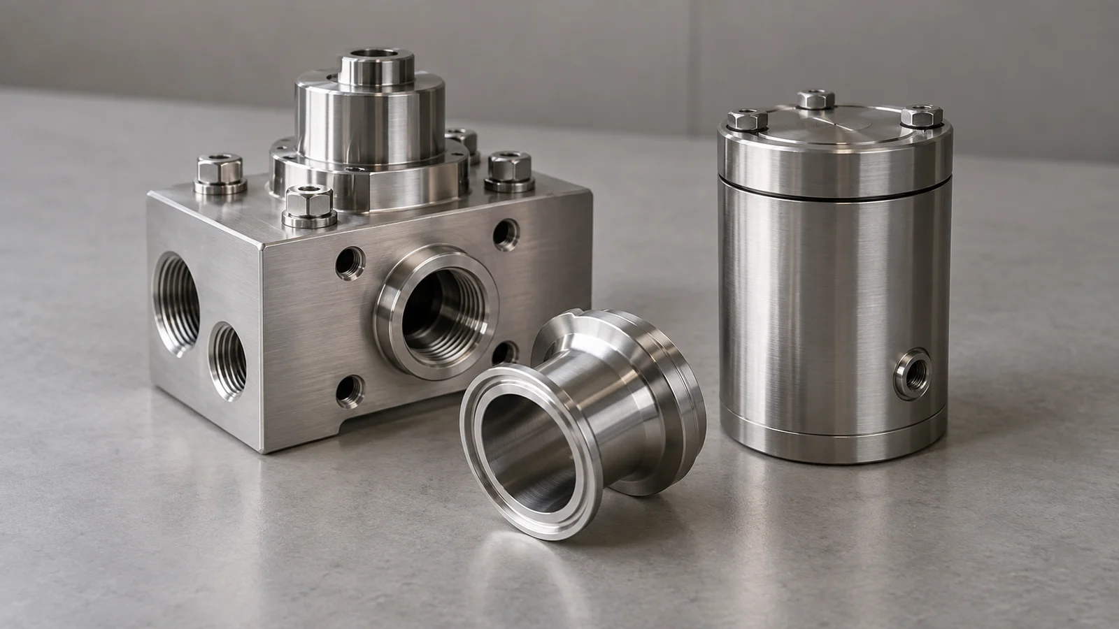 CNC işlenmiş paslanmaz çelik parçalar — 304 ve 316L paslanmaz çelik CNC üretim
