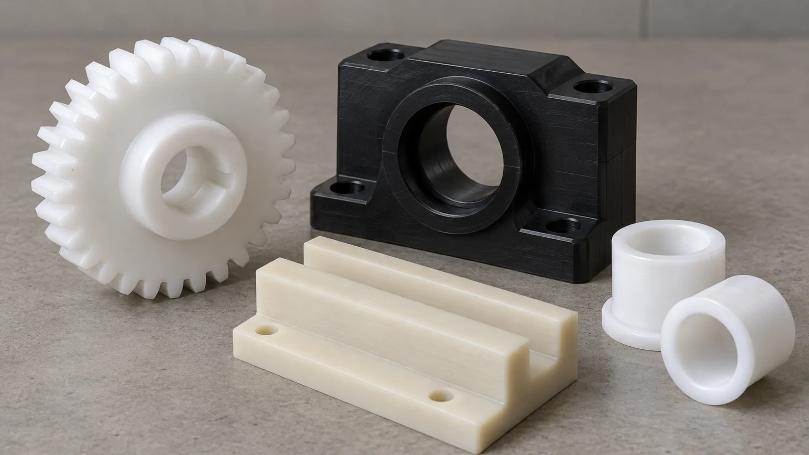 CNC işlenmiş mühendislik plastik parçaları — POM, PA6, HDPE, PTFE plastik CNC üretim
